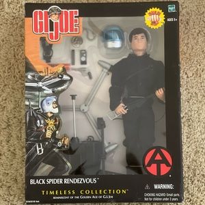 12" GIJoe Adventure Team Black Spider Rendezvous Set Kung-Fu Grip Action Figure